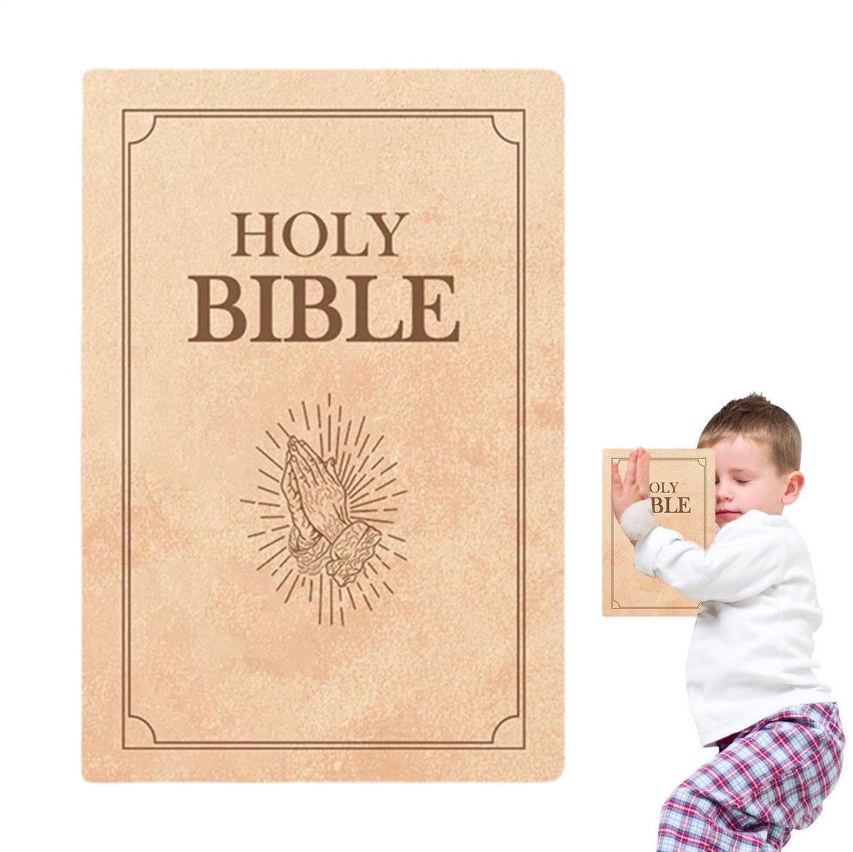 Bijbelkussenboek - Multifunctioneel Knuffelboek - Khaki