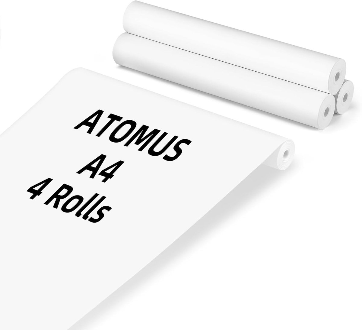 Thermal printer papier rol, 4 rollen 20 x 30 cm A4 formaat, multifunctioneel thermisch papier voor printers, 30 vellen per rol