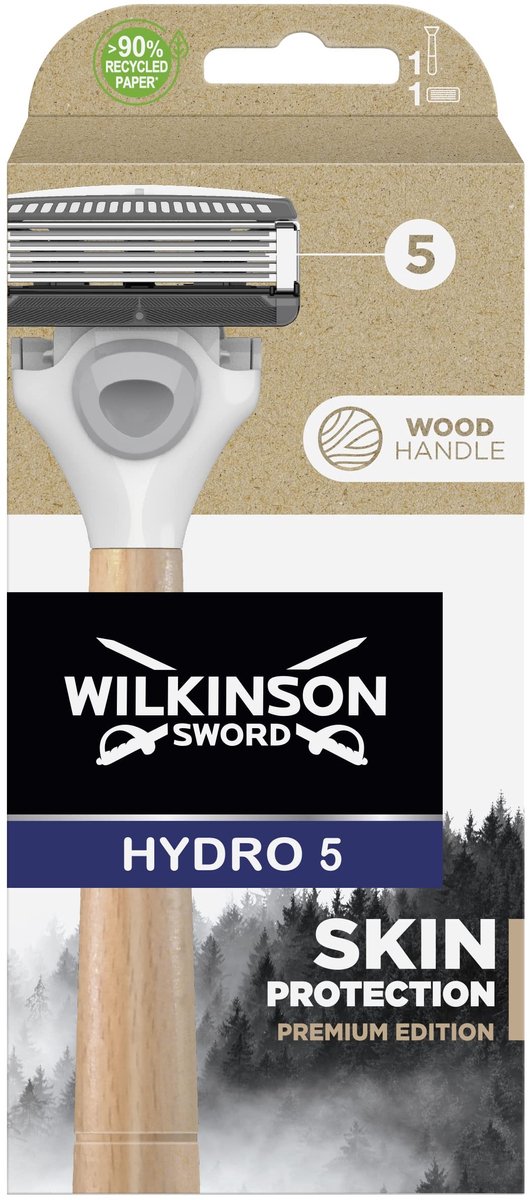 Hydro 5 Scheermes - Houten handvat en 1 kop