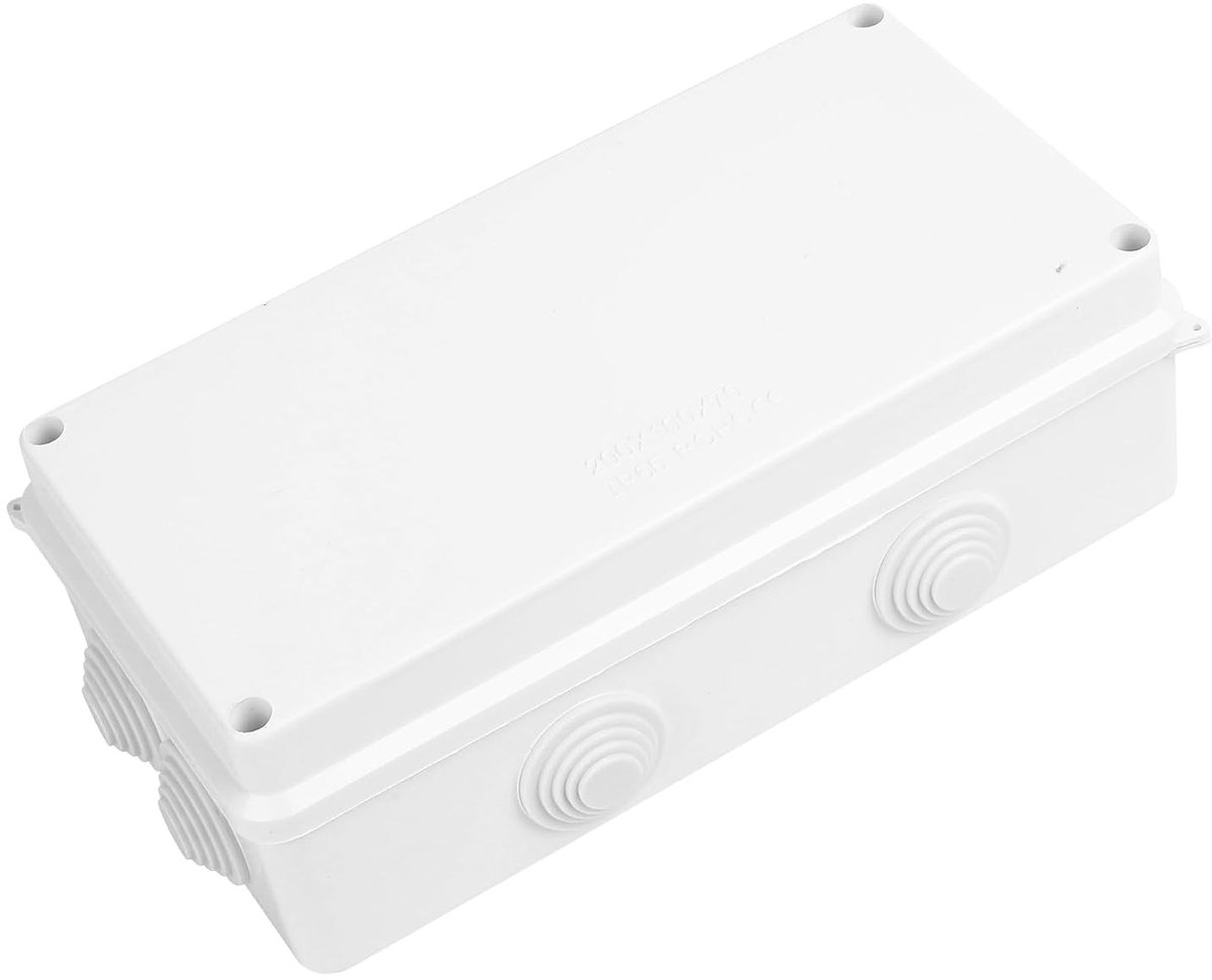 Waterdichte Aansluitdoos voor Buiten, ABS Materiaal, Opbouwdoos, Kabelverbinder, Elektrische Verdeling, 200 x 100 x 70 mm