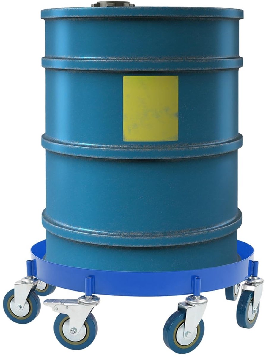 Vatroller 2000lbs met 8 Wielen en 2 Remmen - Geschikt voor 55 Gallon Trommels