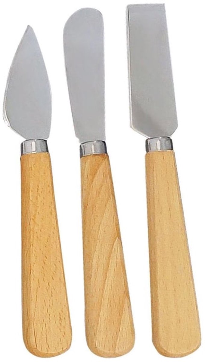 3 stuks kaasmessen, keukengereedschap, roestvrijstalen kaasmes, boterapplicator, multifunctioneel gereedschap.