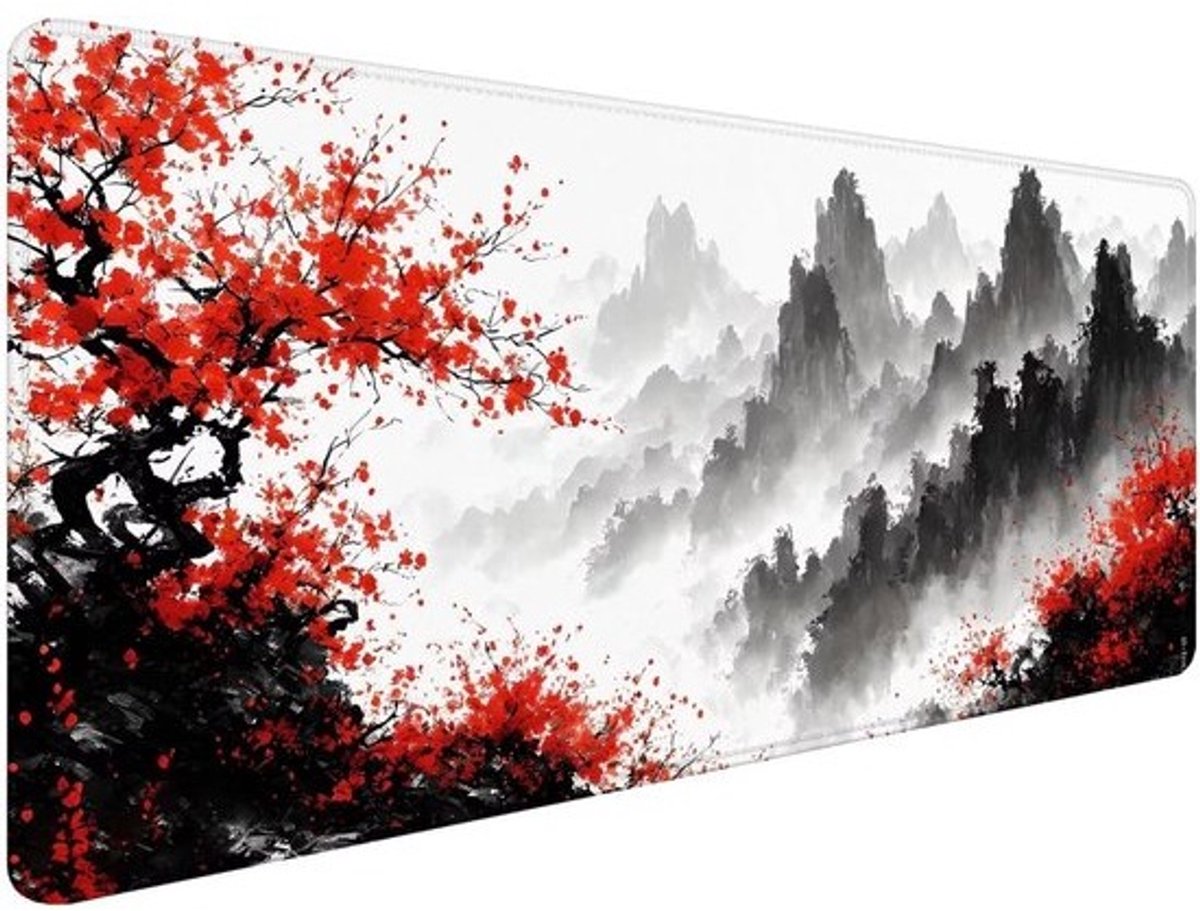 XXL Muismat - Bureauonderlegger Gamingmat - Gaming Kantoorwerk - Antislip Rubberen Basis - 90x40 cm - Meerkleurig