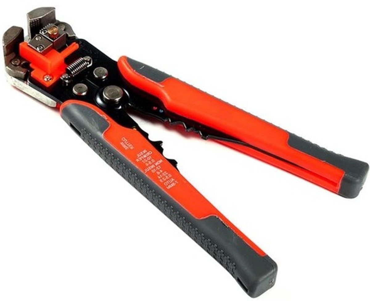 Automatische Draadstripper - Krimptang Striptang - Elektrische Draden Strippen - Zelfinstellend Mechanisme - 1 Stuk - Rood