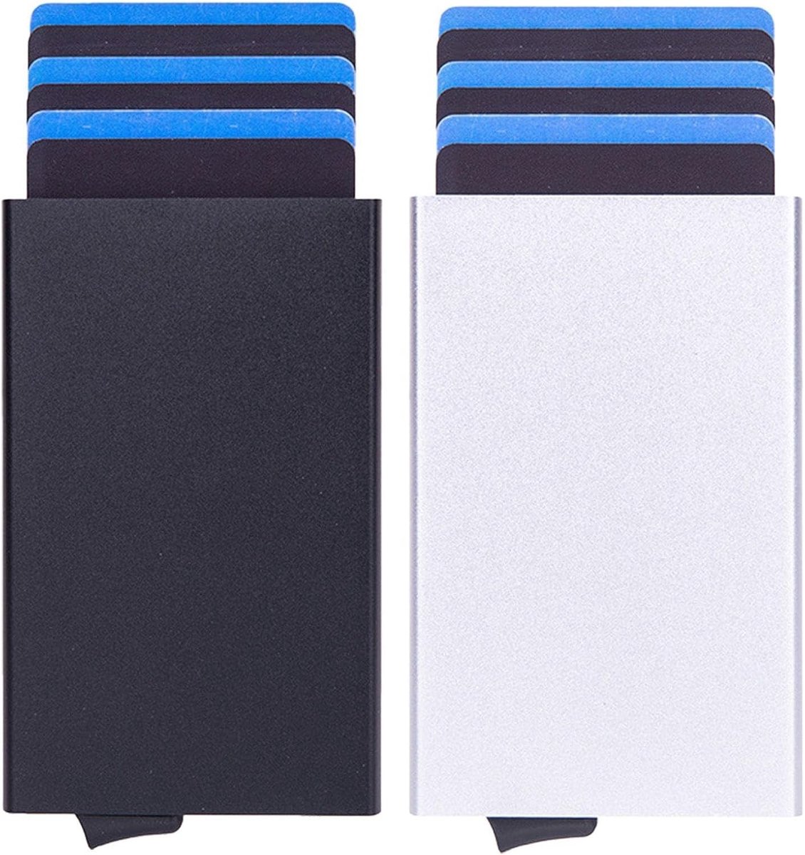 Anti-Theft Hand-Push RFID Kaartsets, Automatische Pop-Up Kaartdozen met Anti-Demagnetisatie, Eenvoudige Metalen Kaarthouders voor Veiligheid en Organisatie