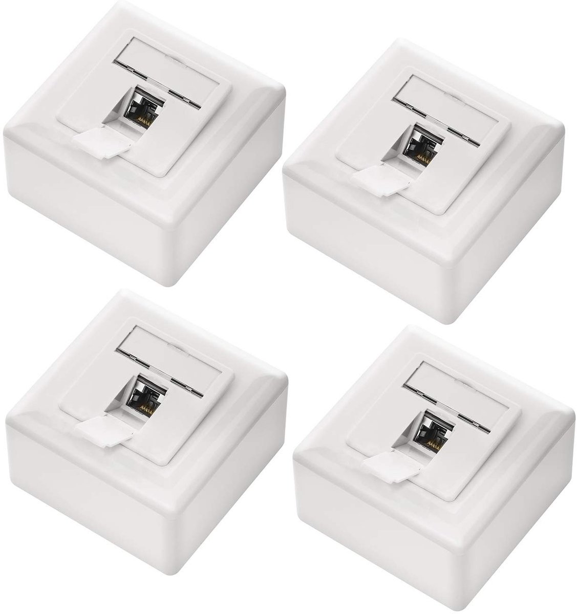 CAT6 Universele Netwerkdoos - 1x RJ45 Poort - Wit