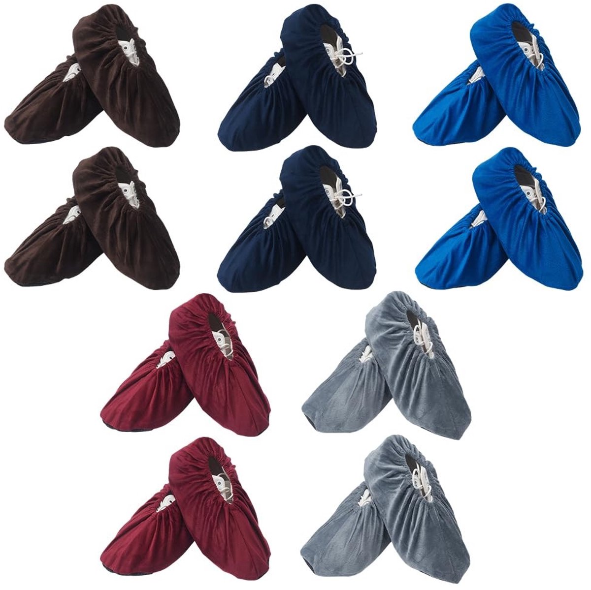 Herbruikbare Schoenhoezen - Antislip en Wasbaar - 10 Paar in 5 Kleuren