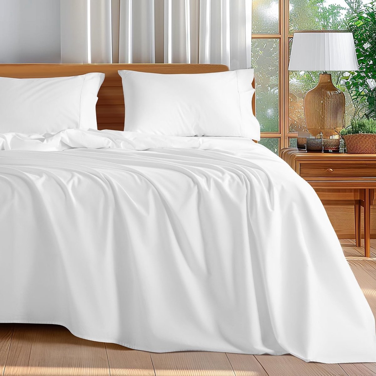 Katoenen Lakens - Luxe 4-delige Set - King Size