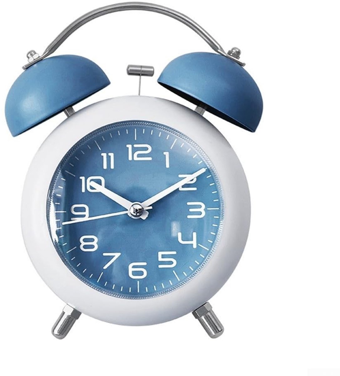 Mechanische Alarmklok - Vintage Blauw met Nachtverlichting