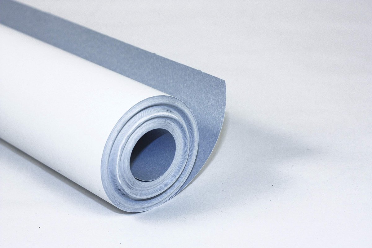 Verf Papier Rol 120g - 100 x 0.5 m - Wit en Blauw