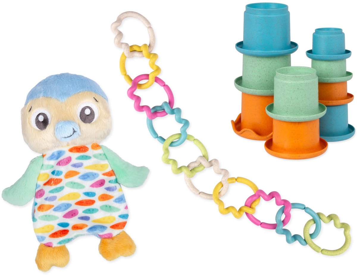 Knuffeldier met Stapelbekers - Kleurrijk en Educatief