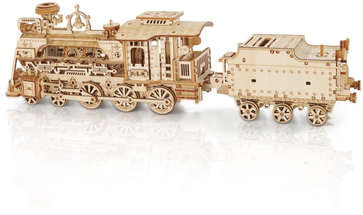 3D Houten Puzzel - Stoomtrein modelbouwpakket voor volwassenen
