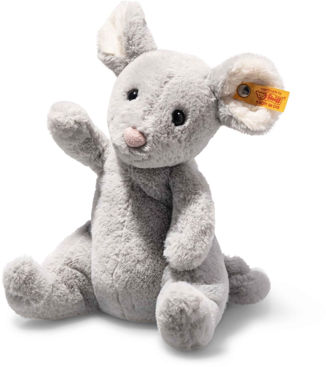 Soft Cuddly Friends Cheesy Mouse - Grijs Paars - 19 cm