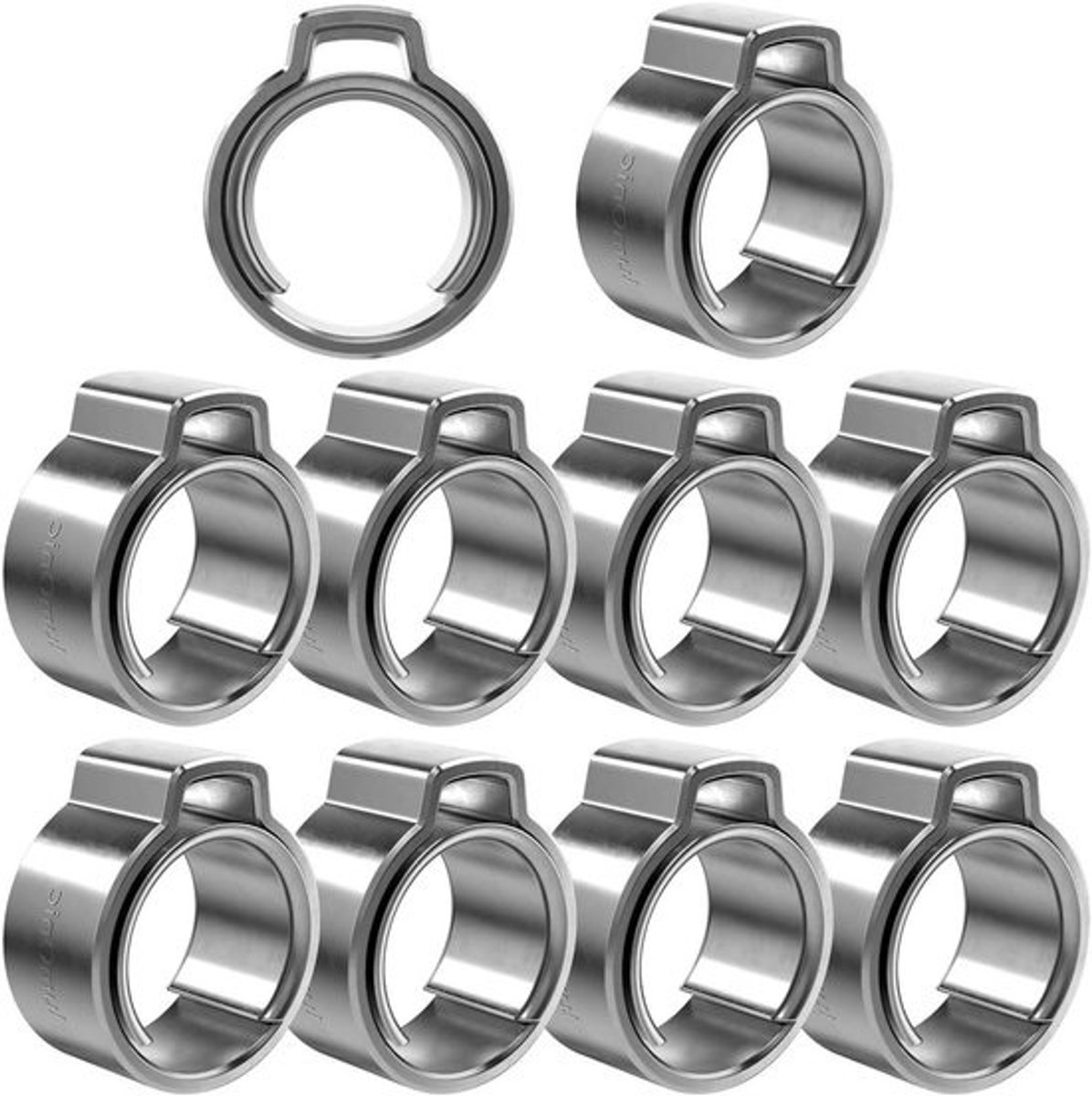 Oorklemmen Slangklemmen - Slangklem Set - Lekvrije Afdichting - V2A Roestvrij Staal - 73-90 mm - Zilverkleurig