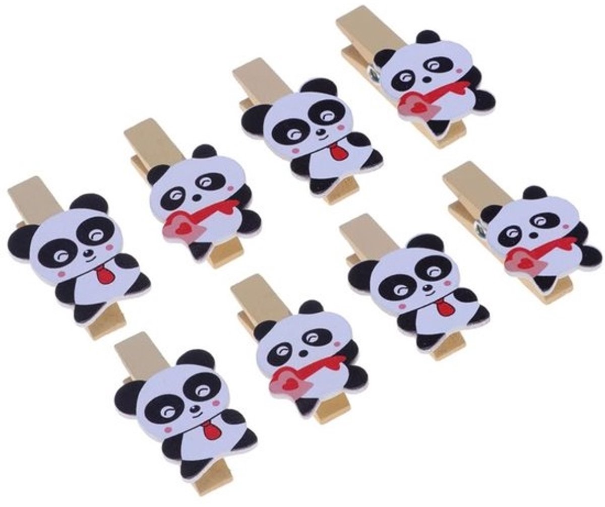 Mini Houten Wasknijpers - Fotoclips Paperclips - Decoratie Handwerk - Natuurlijk Hout - 3.5 cm - Multicolor