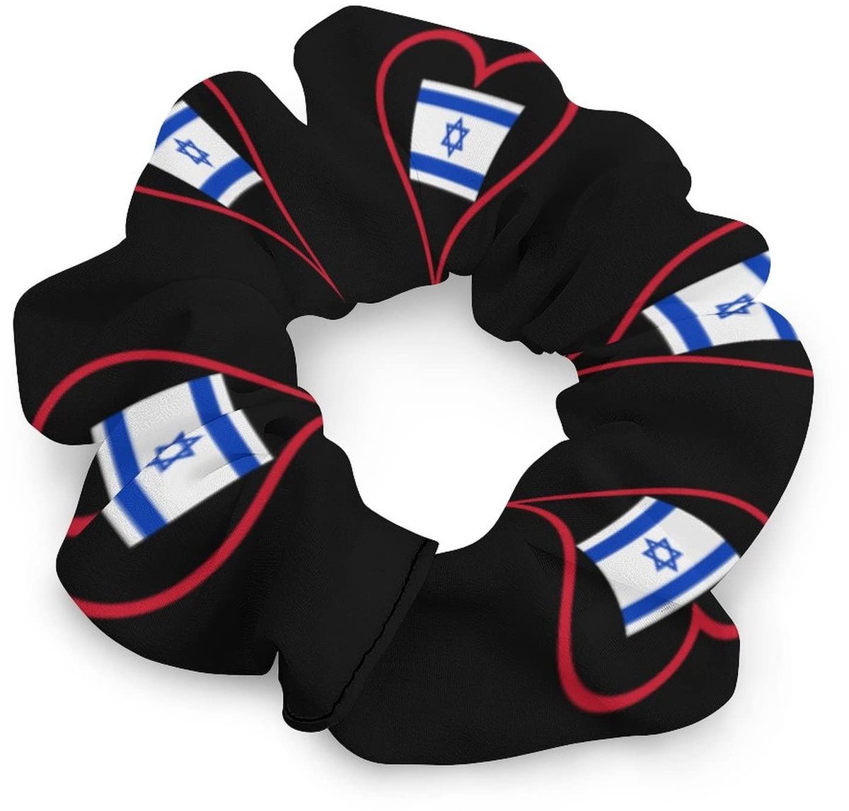 Haar Scrunchies - Rood Hart - Elastisch Satijn