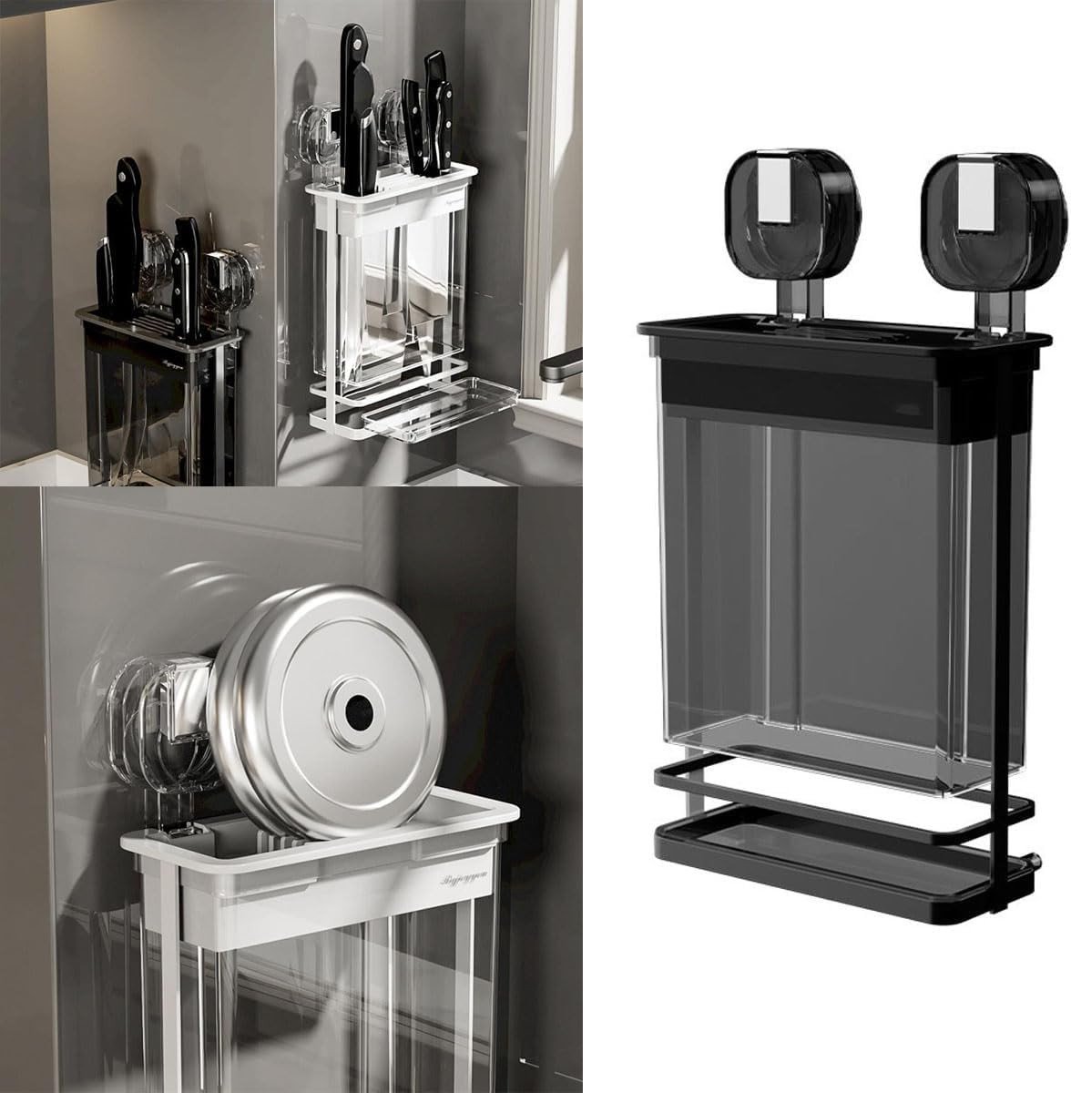 Keuken Organizer - 2-delige Wandgemonteerde Meshouder met Zuignappen