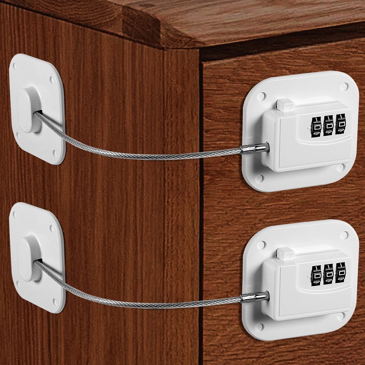Kindveilige Slot met Digitale Wachtwoord - 2 Stuks Wit