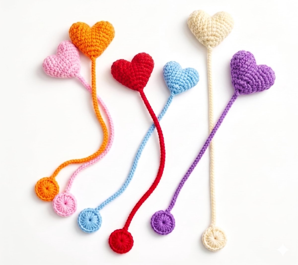 Set van 6 handgehaakte bladwijzers - Meerkleurig