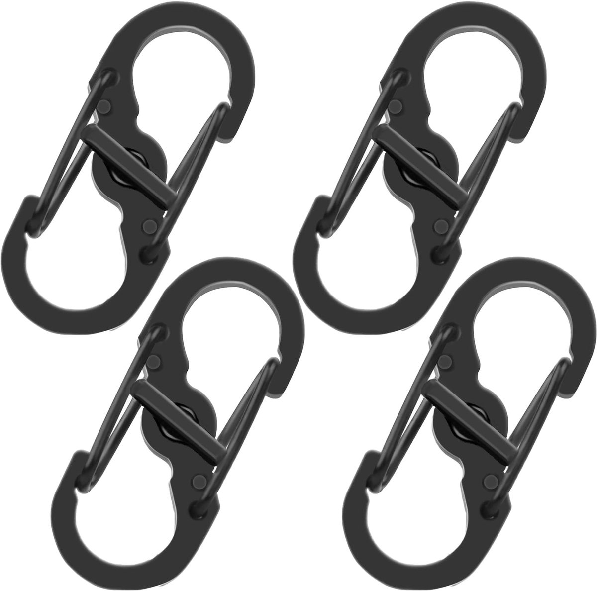 Mini Carabiner Haak Set - 4 Stuks