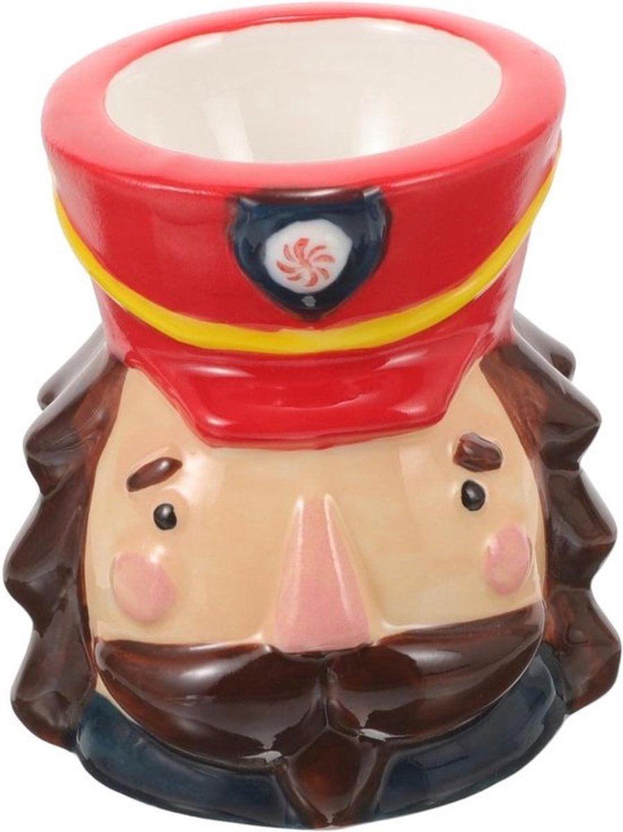 Keramiek Eierhouder - Eierrekje Eierplateau - Ontbijt Serveren - Uniek Ontwerp - 7.5x7x7 cm - Kleurrijk