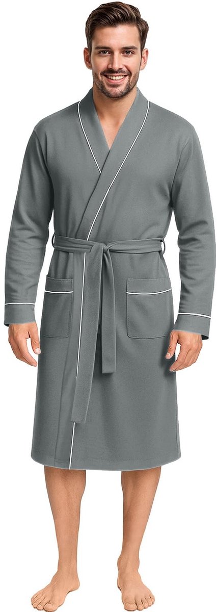 Katoenen Badjas - Grijs - XX-Large