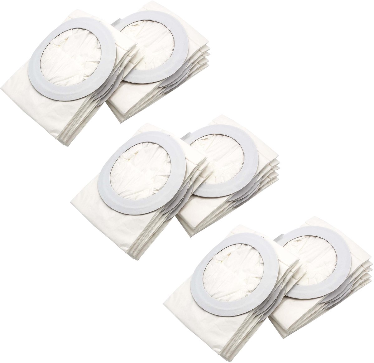 vhbw 30 stuks stofzakken, compatibel met Nilfisk GD 5 HEPA, 5 Battery, 5, 5 Back, 5 Fly stofzuigers – 21 cm x 16 cm, wit