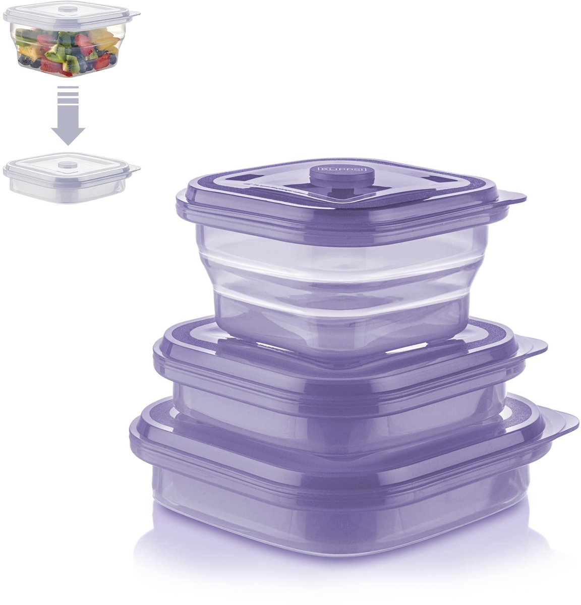 Vouwbare opbergdozen - 400 ml, 600 ml, 900 ml
