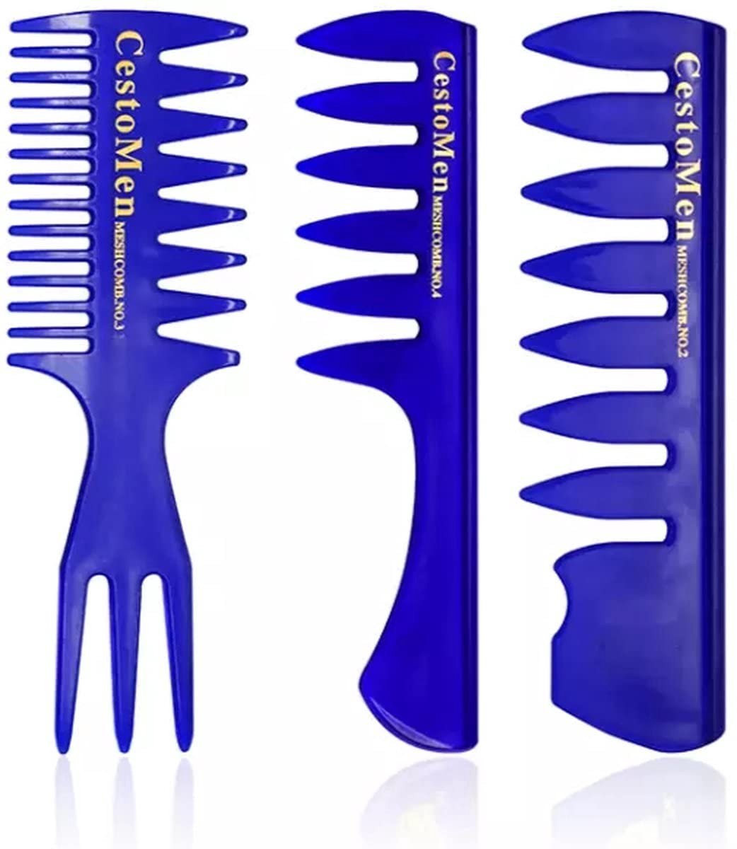 Texturizing Kam - Set van 3 stuks - Blauw