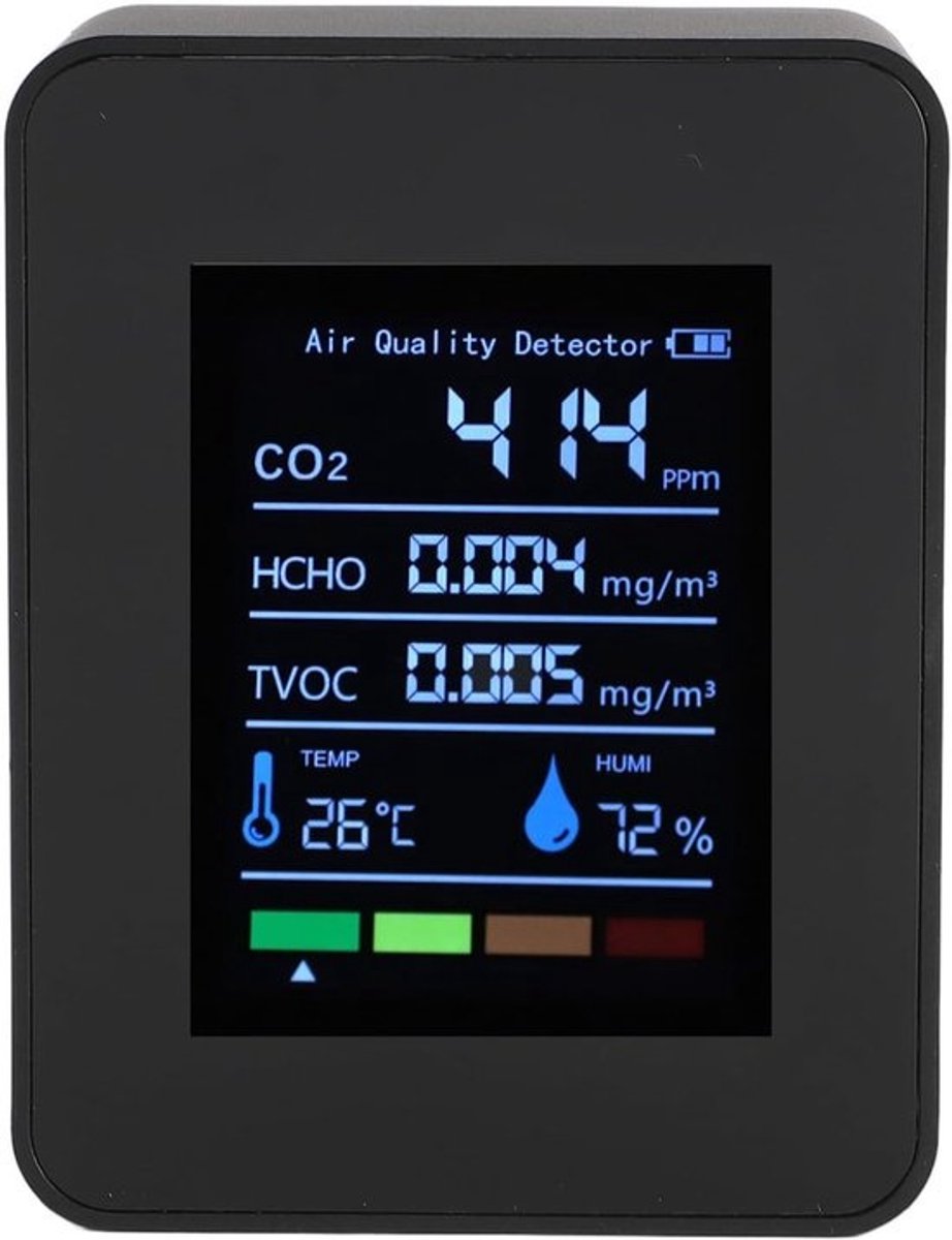 Allecto - Luchtkwaliteitsmeter - Multifunctionele Co2 Detector