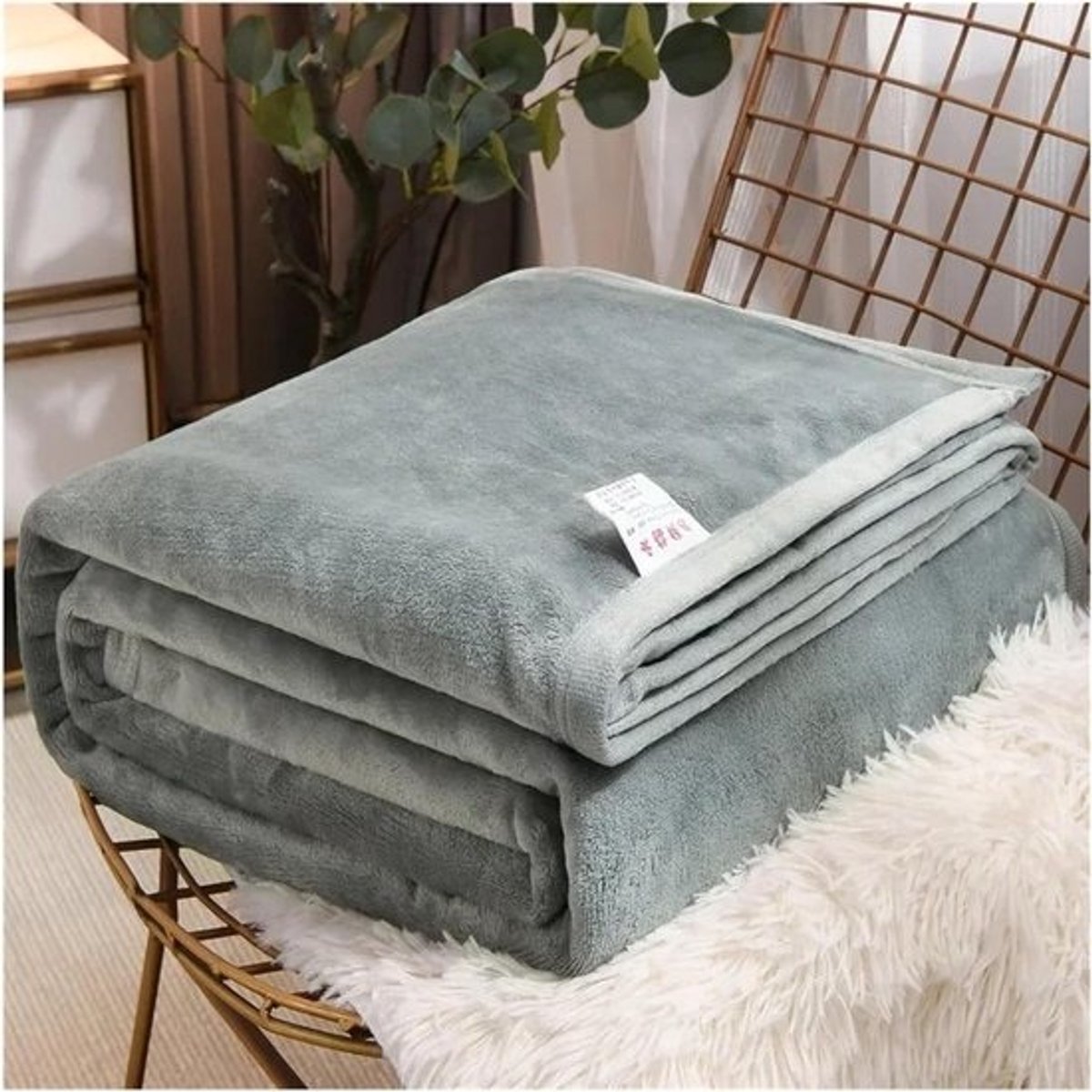 Flanellen Deken - Fleece Plaid - Gezelligheid Thuis - Super Zacht - 200 x 230 cm - Kleur-12