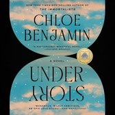 Boekcover met de titel 'Under the Story' door Chloe Benjamin, met een luchtige, sterrenhemel achtergrond.