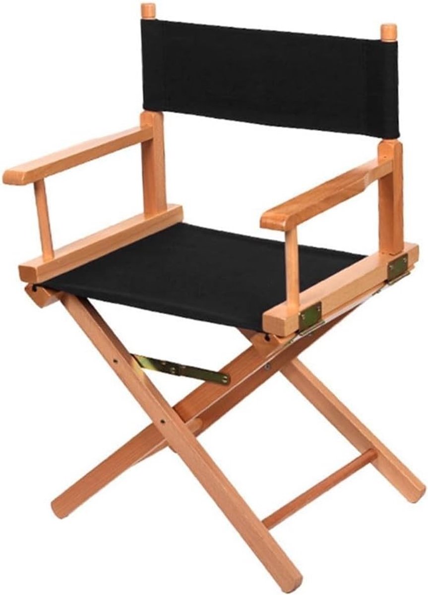 Set van 1 Vervangende Canvas Stoelhoes voor Opvouwbare Regisseursstoelen - Ideaal voor Makeup, Tuin en Buitenactiviteiten (Zwart)