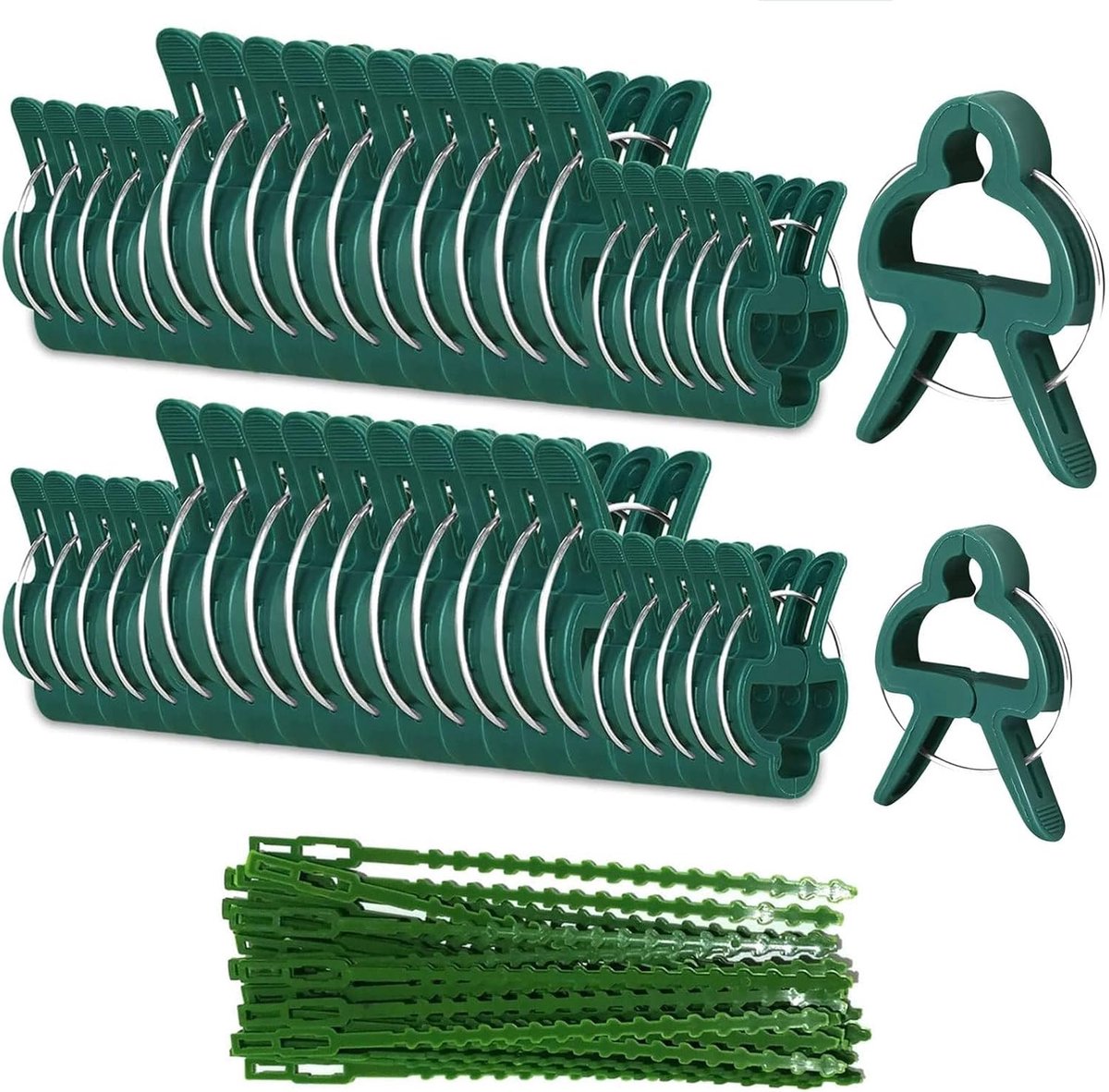 90 Stuks Plant Clips voor Klimplanten - Verstelbare Plant Ties, Tomatenclips en Badgers voor Optimale Ondersteuning van Planten