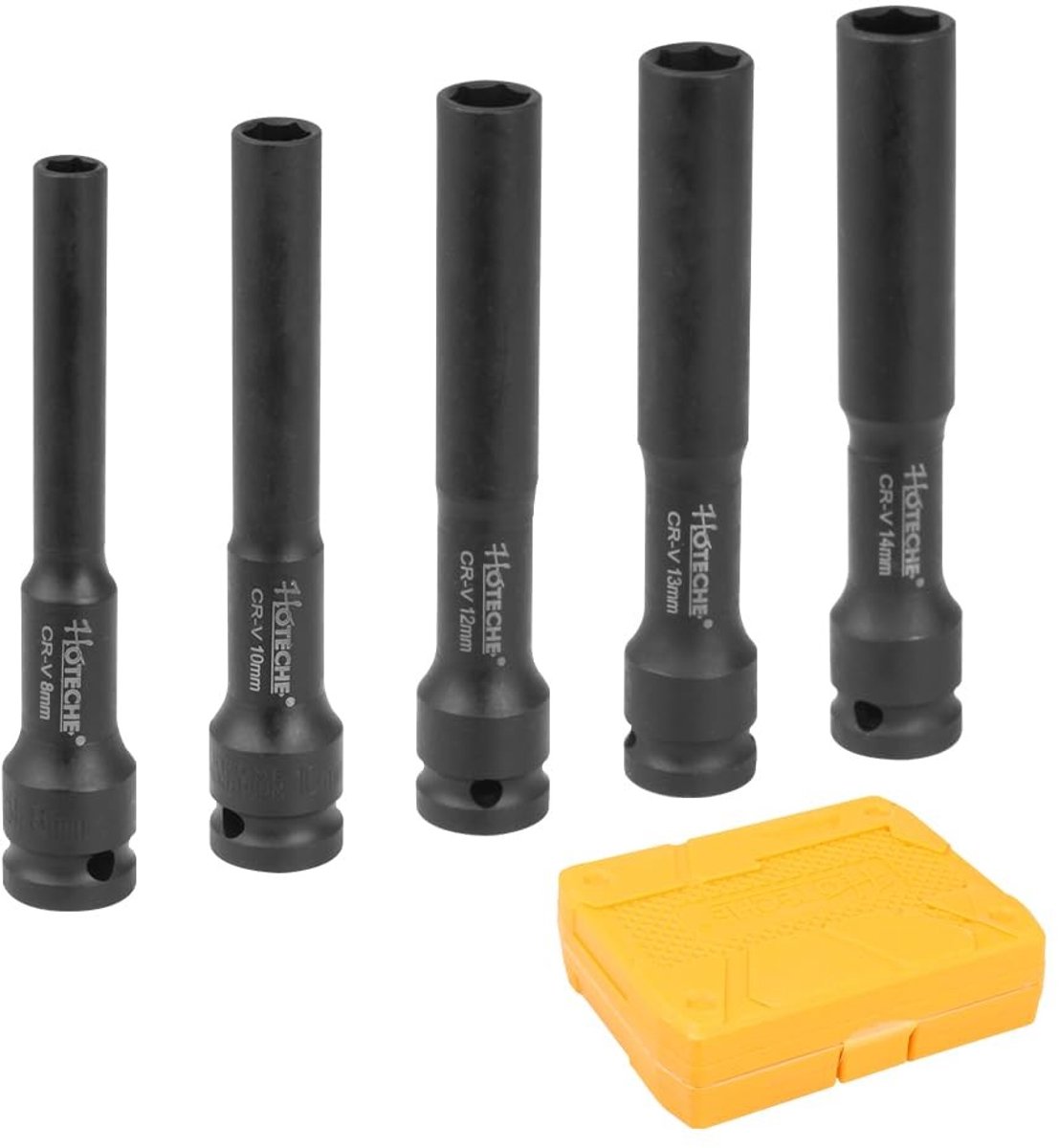 Pneumatisch Lang Kom Set - 5 Stuks in Kunststof Box