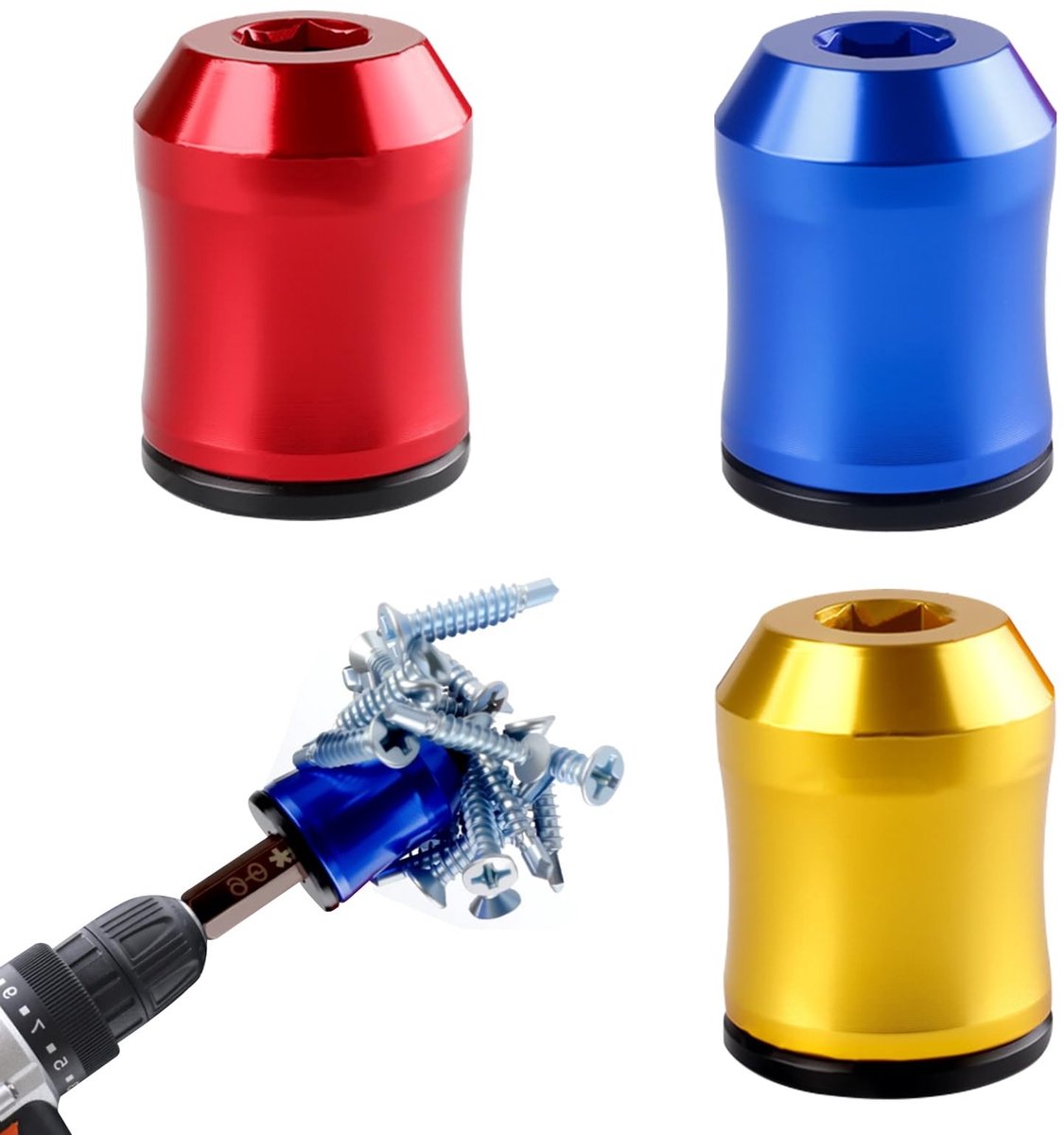 Set van 3 Magnetische Bithouders - Voor Schroevendraaiers en Accuboormachines