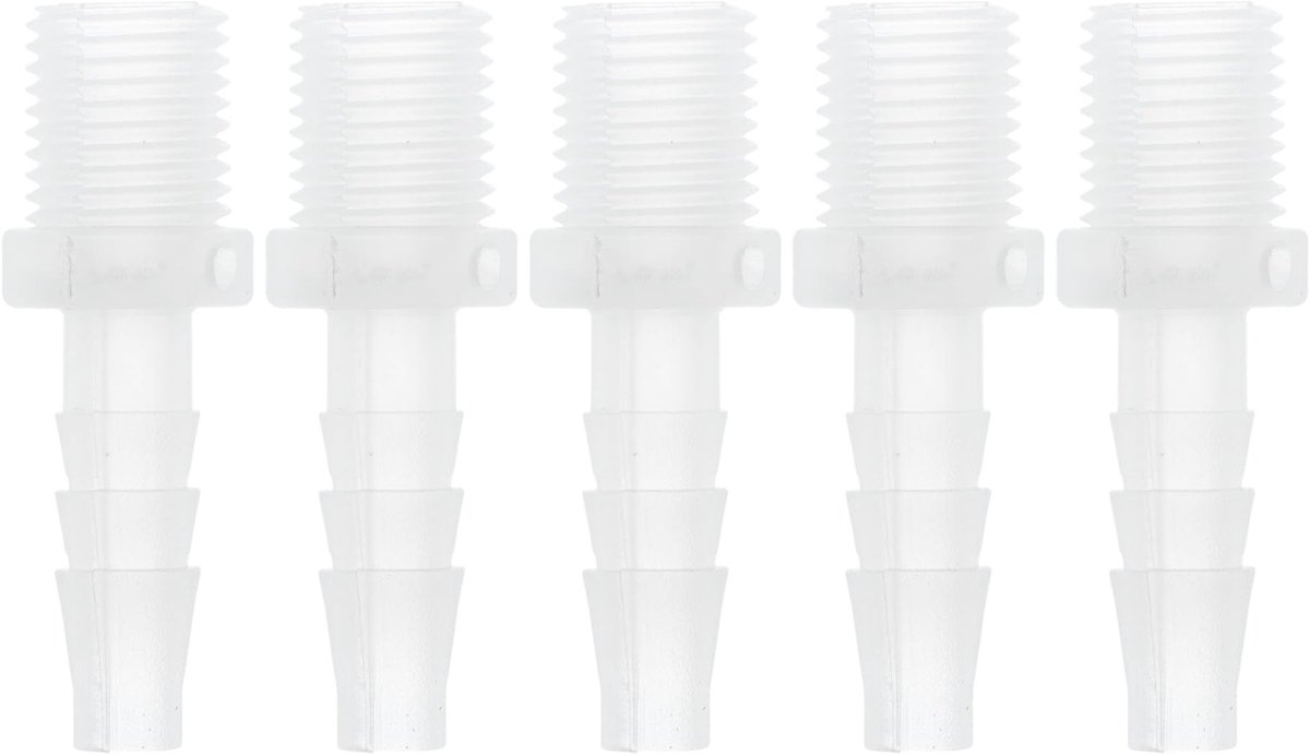 Kunststof Slangaansluitingen - 1/4 Inch - 5 Stuks