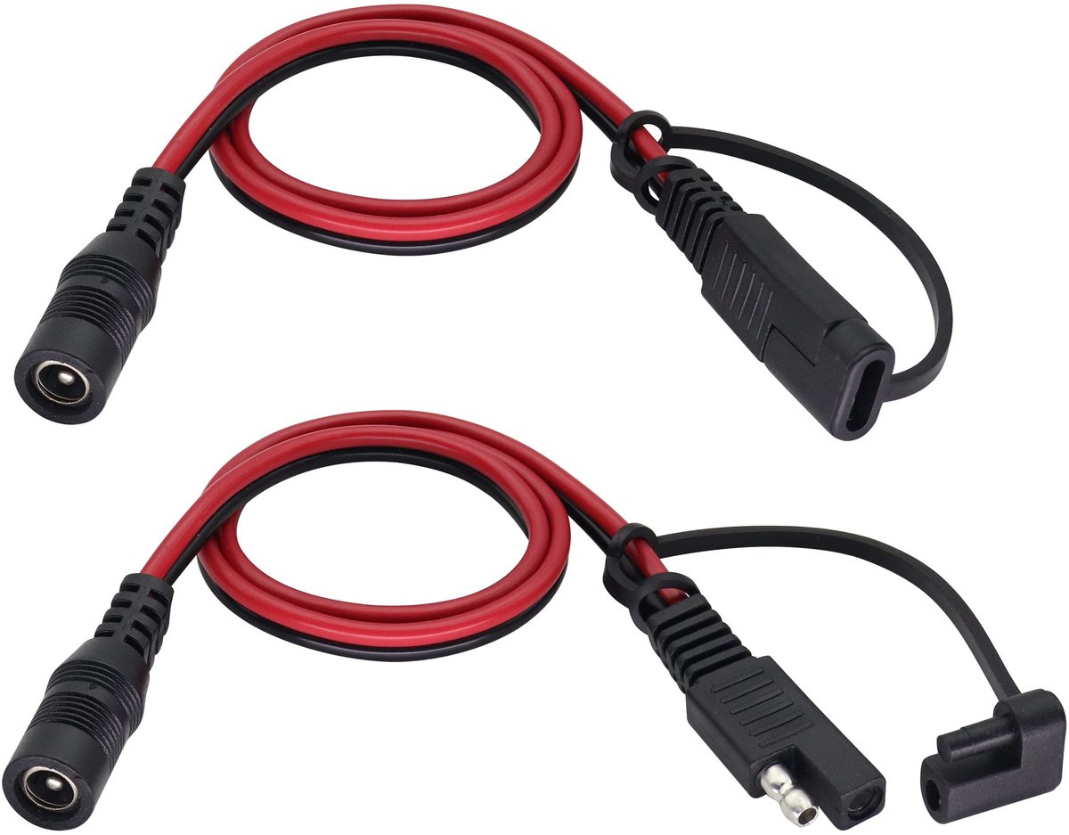 naar DC Voedingskabel - 0.5m - 2-pack