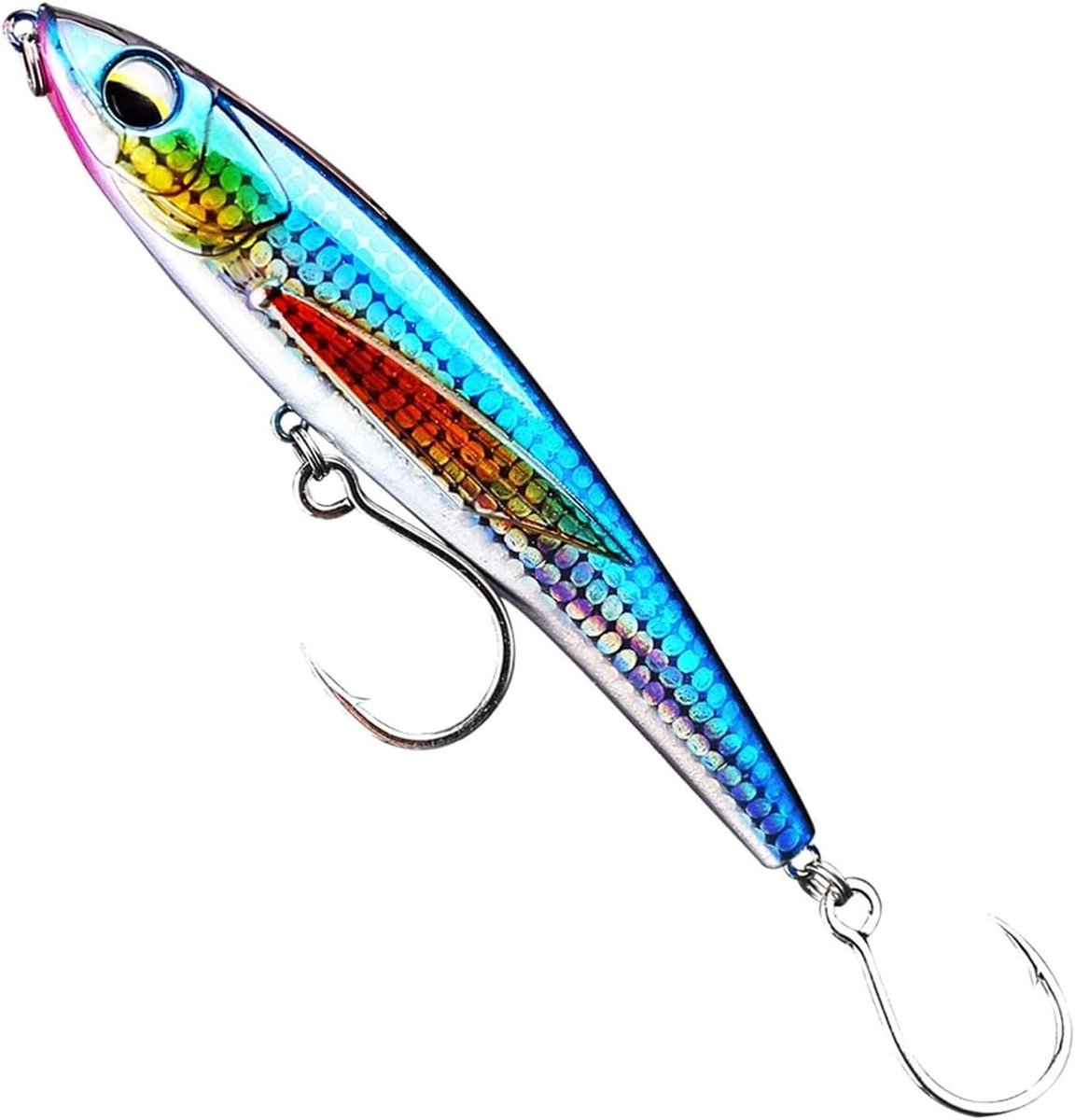 Zinkende Rubber Wobbler van 12cm en 50g voor Zeevisserij, Snoek en Roofvissen - Perfect voor Actieve Aasvisserij