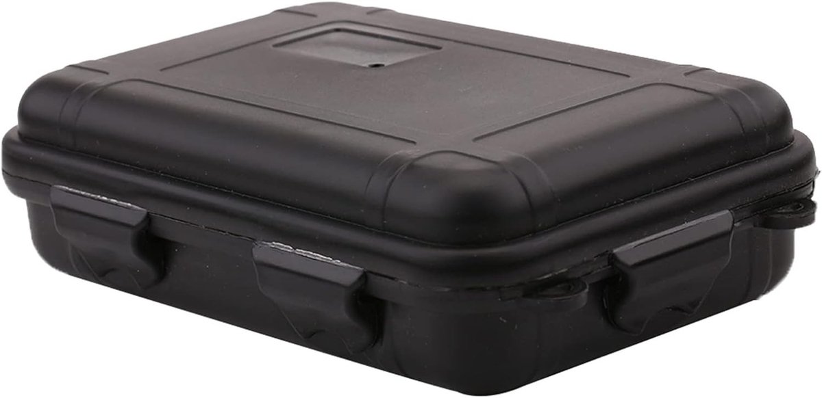 Opslagdoos voor Buiten, Schokbestendig en Waterdicht, Ideaal voor Gereedschap, Reizen en Thuisgebruik (Zwart, L)