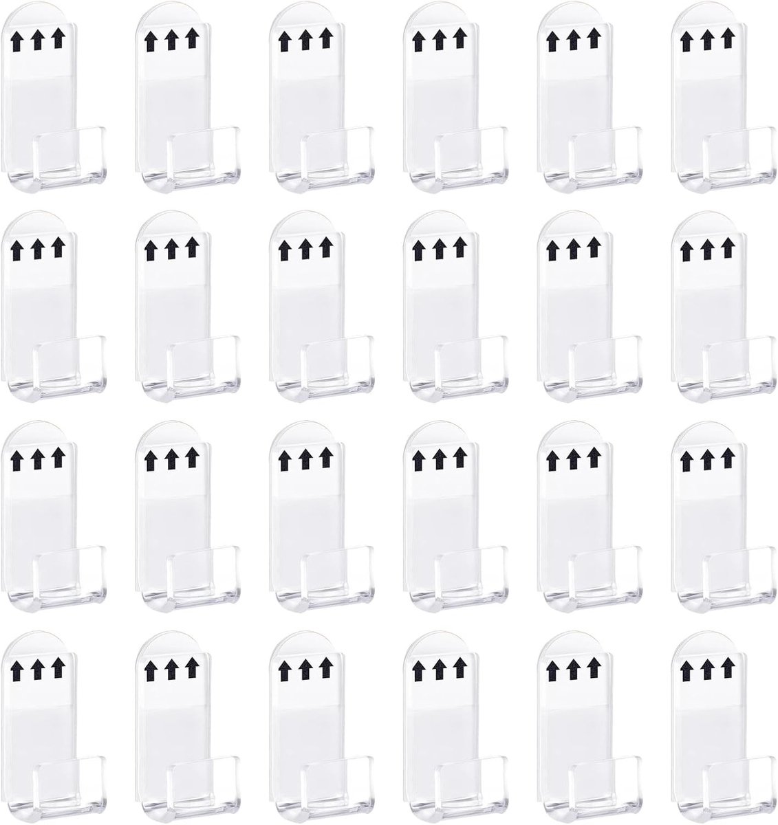 24 Stuks Vinyl Platen Muurhouder zonder Boren, Duidelijke Acryl Plank voor LP Covers, Zelfklevende Album Hangers voor Wanddecoratie en Platenverzameling