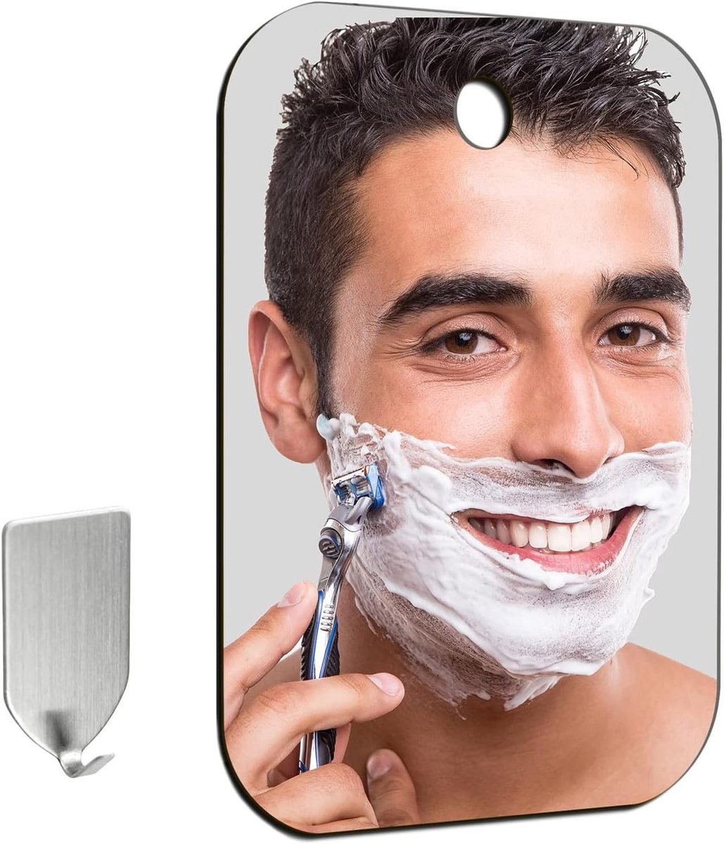 Anti-Damp Spiegel voor Badkamer en Douche, Shaving Mirror, Scherpe Reflectie, Veilig en Stevig, Ideaal voor Camping en Thuisgebruik