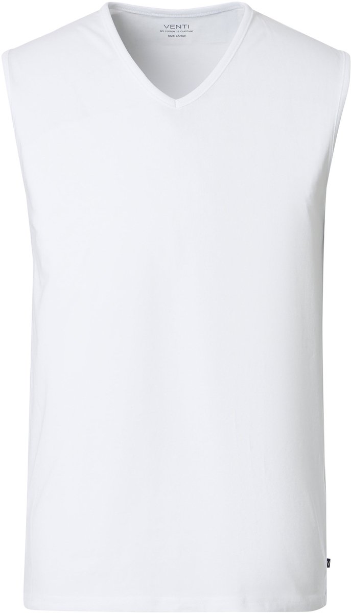 VENTI modern heren singlet (2-pack) - wit