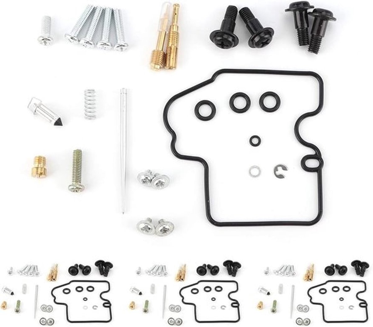 Carburateur Reparatiekit voor Motorfietsen - 4 Sets Onderhoudsset voor YZF R6 1999-2002, Inclusief Fix Onderdelen en Gereedschap