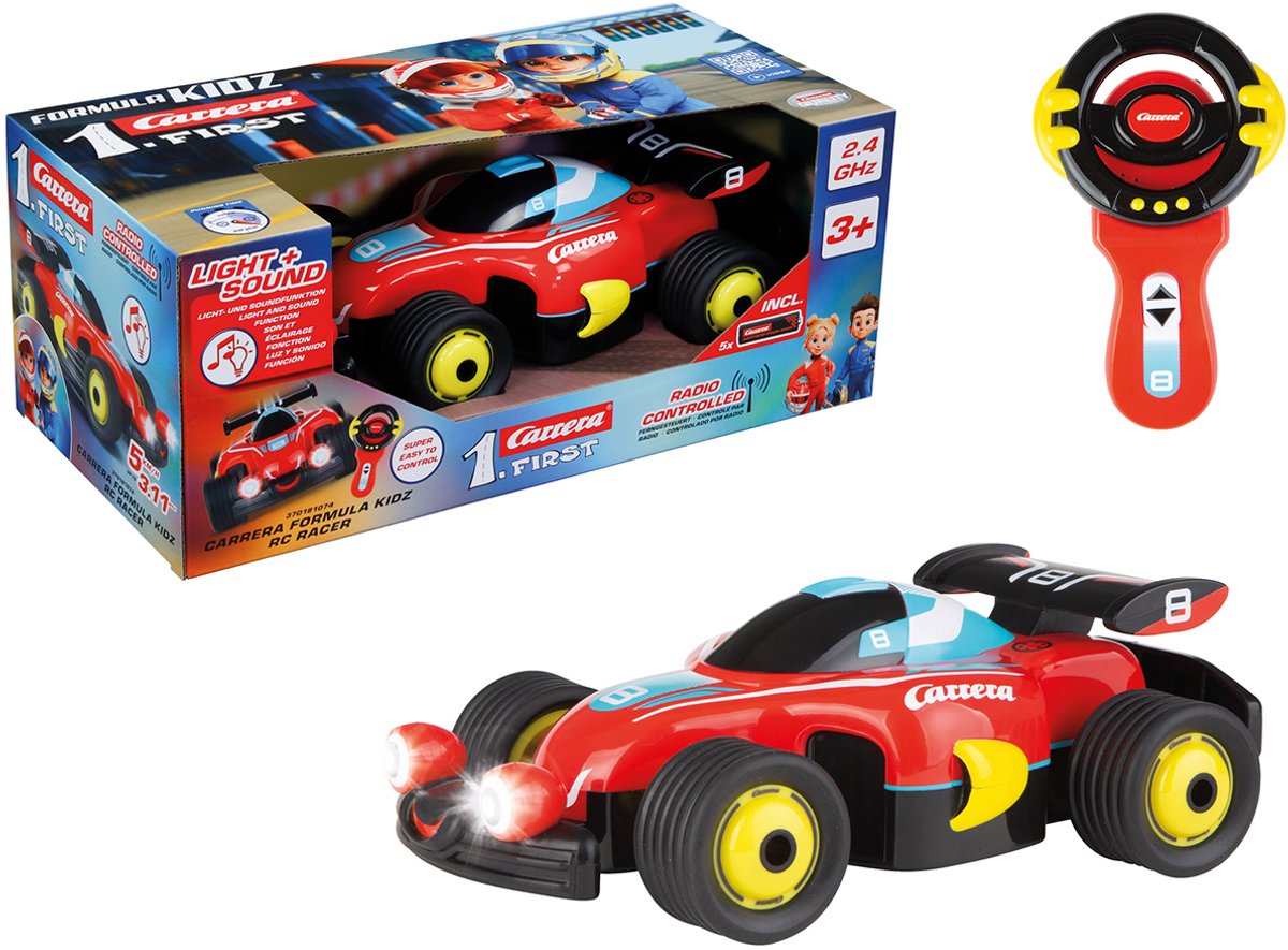 Carrera FIRST RC voertuig - RC Auto - First RC Rr - FormulaKidz - Rood - 2,4 GHz RC Model Kant en Klaar - Carrera FIRST