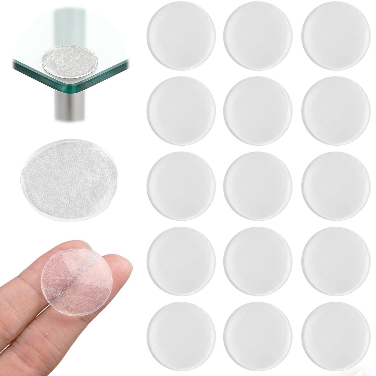Solidchoice - 100 Stuks Transparante Antislip Pads voor Glasplaten