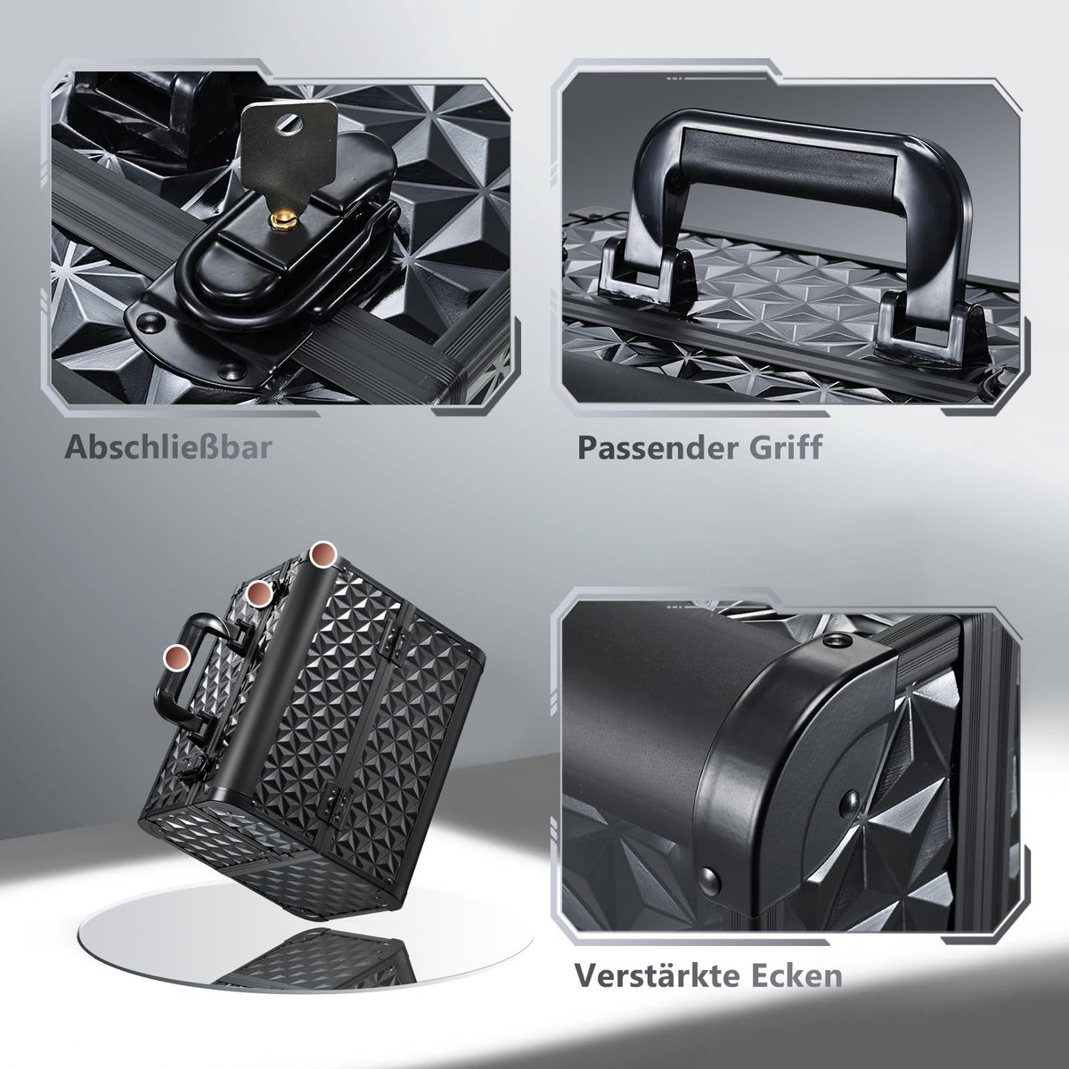 Solidchoice - Professionele Make-up Tas met Verstelbare Compartimenten