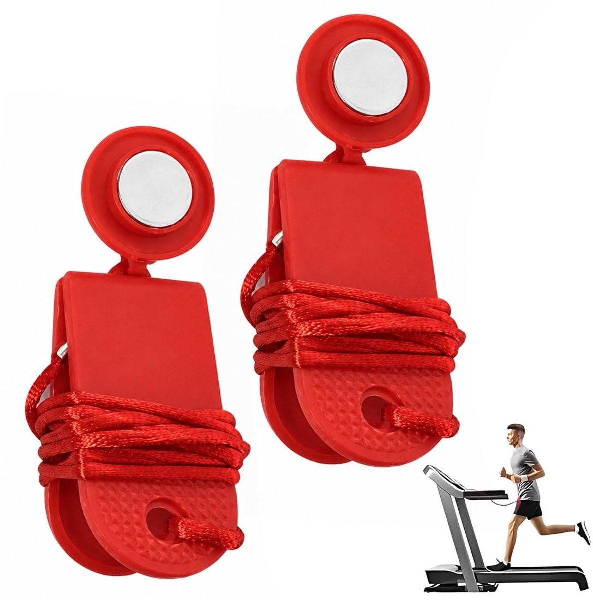 Solidchoice - Set van 2 Magnetische Veiligheidskeys voor Treadmills