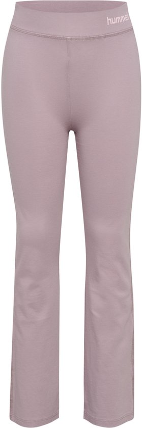 Lichtroze flared legging met op de tailleband het hummel logo.