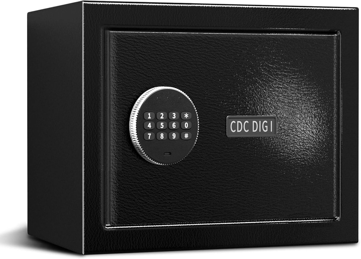 Kluis met Codeslot – Elektronische Safe – 34 L – 2 Noodsleutels – Uitneembare Plank – Wandmontage